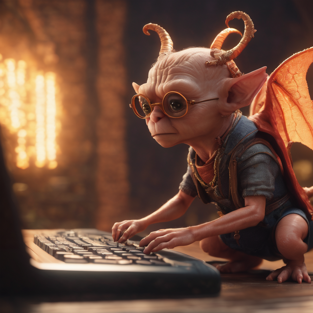 tiny cute imp coding